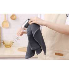 100% Cotton Kitchen Dish Cloth, 6pcs/Pack Waffle Weave Super Absorbent Dish Towels, Quick Drying Dishcloth For Fast Dish Drying, 12"X12"