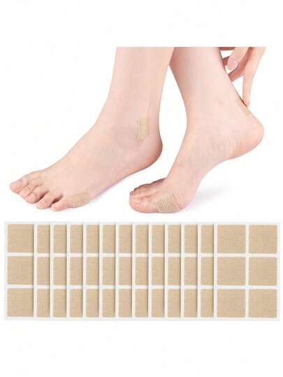 4/12pcs Non-Woven Memo Pads, Anti-Slip Heel Stickers, Corn Callus & Blister Cushion Pads, Soft Self-Adhesive Foot Pads