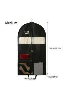 用于旅行和衣柜收纳的西装袋，用于衣服、衬衫、夹克、外套的带角撑板悬挂式服装袋，用于旅行的服装袋，重型悬挂式西装袋，大网眼口袋，用于旅行衣柜衣服收纳的西装袋，带西装袋的旅行服装袋，用于西装、连衣裙、外套衣服防尘罩，加厚无纺布羽绒服收纳袋衣柜悬挂式衣服防尘袋 - 彩色 - 查看 10