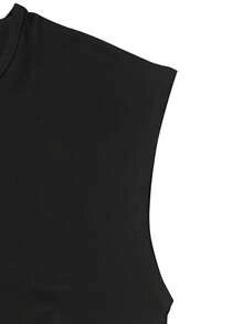 [Bestseller] 1 szt. męski czarny bezrękawnik sportowy, wygodny i przewiewny letni styl, uniwersalny strój na co dzień - Czarne - Zobacz 8