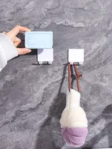 3 szt. wielofunkcyjne ręczne haczyki na maszynki do golenia, mocny klej bez wiertarki, stojaki na organizery do maszynek do golenia z powrotem do szkoły