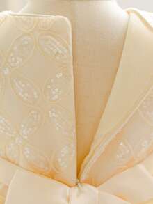 Vestido de tutú para niña de las flores para boda, dama de honor, vestido de princesa para niña joven para recital de piano, ocasión formal - Champán - Ver 5