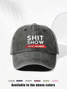 1顶绣有“SHOW SUPERVISOR”字样的做旧棒球帽，透气可调节户外高尔夫遮阳帽，男女皆宜，时尚弯檐遮阳帽，适合Y2K情侣佩戴 - 棒球帽 - 查看 13