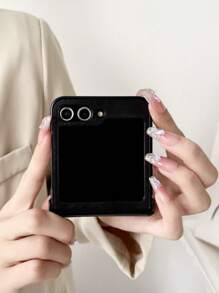 Funda compatible con Samsung Galaxy Z Flip 6 5 4 3 Z, de lujo, de piel sintética, con bisagra, todo incluido, plegable, a prueba de golpes y protectora de la parte trasera dura