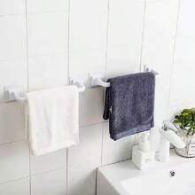 1pc No-Drill Towel Rack, Wall-Mounted Shoe Shelf, Storage Rack, Suitable For Bathroom, Kitchen And More