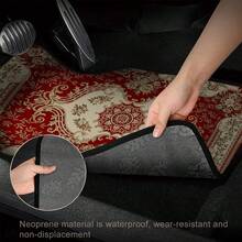 Easypie Selection Car Floor Mats Set Of 4/Set Of 2, Vintage Carpet Front And Rear Carpet Mats Decorative Car Floor Mats Non-Slip Auto Accessories Universal For Cars SUV Trucks - Floor Mats - View 3