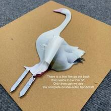 1 Stück 2D flacher großer weißer Schwan Garten, Acrylmaterial - geeignet für alle Feiertage, perfektes Geschenk für alle Jahreszeiten, Plastik-Tierthema Outdoor-Dekoration für Rasen, Hof und Bauernhof-Kunstausstellung, ideal für Hochzeiten und besondere Anlässe, zufälliges Lochstil