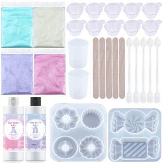 Silicone Mold Making Kit, Liquid Silicone For Mold Making, DIY Squeeze Gift, Silicone Rubber Mold Making Kit 1:1 By Volume Ideal For Casting 3D Resins Molds, Silicone Mold, Candle Mold And DIY Relax Tricky Funny Squeeze Gift, Soft