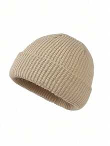 1 件男女通用纯色针织帽，男孩和女孩的保暖滑雪帽，Y2K 风格户外防寒针织帽，多功能且温暖，适合冬季日常穿着 - 針織帽 - 查看 25