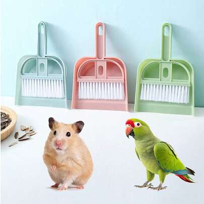 Bộ dụng cụ vệ sinh lồng chuột Hamster 2 món: Chổi và hót rác