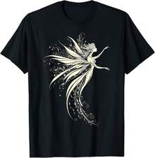 Fairy Mythical Graphic Fantasy Artwork Fairy T-Shirt Luxury Gift For Her Personalized Gift For Husband - Black - View 1