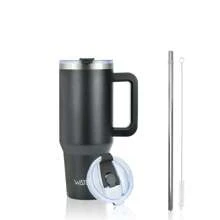 watersy 1pc WATERSY 30 Oz/40 Oz Tumbler With Handle And Straw | 100% Leakproof Insulated Tumblers, Vacuum Reusable Stainless Steel Insulated Water Bottle Travel Mug Cup | Includes ALL Accessories:2 In 1 Lid, Stainless Steel Straw, & Cleaner, For Outdoor, Camping