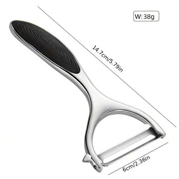 5/3/1 Stück Edelstahl Obst- und Gemüse Schäler - Ergonomisches Küchengerät zum Schälen von Äpfeln, Melonen, Kartoffeln und mehr - Wiederverwendbar, langanhaltend Küchenequipment, Melonenschäler | Ergonomisches Küchengerät | langanhaltend Küchenutensil