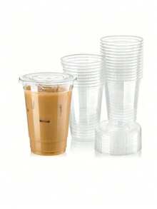 10 Sets-Clear Plastic Cup With Lid And Straw, Cup With Lid, Clear Drinking Cup, 17 Oz Plastic Cup, Suitable For Iced Coffee, Smoothies, Milkshakes And Any Cold Drink, Suitable For Wedding Event Parties,Hawaii Mother's Day Graduation