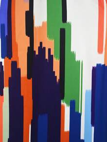 Elegante Mono De Mujer De Tirantes De Piernas Anchas, Monos De Tela Estampado Degradado De Verano Para Vacaciones y Uso Diario - Azul - Ver 5