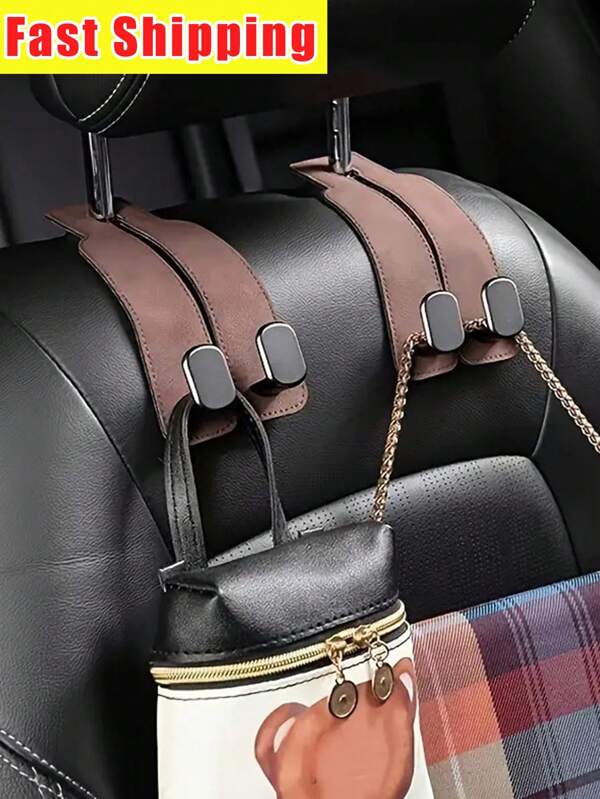 Car Seat Back Cover, Hidden Hook Design - Made Of PU Material, Suitable For Various Models, Car Seat Back Cover Organizer With Hidden Hook Design - Premium PU Leather, Adjustable Straps & Multiple Compartments For Purses, Water Bottles, Snacks - Fits Most Vehicles, Car Seat Organizer For Women Storage Organizer Travel Holiday Essential Fall Decor Autumn Halloween