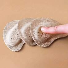 4pcs Genuine Leather Forefoot Cushions - Breathable, Non-Slip Shoe Inserts For High Heels & Sandals | Comfortable Cowhide Insoles With Enhanced Grip & Shock Absorption, Ideal For Valentine'S Day, Christmas, Thanksgiving, Casual Style, Casual Footwear Accessory|Breathable Insole|Grip Enhancing Insole - Multicolor - View 9