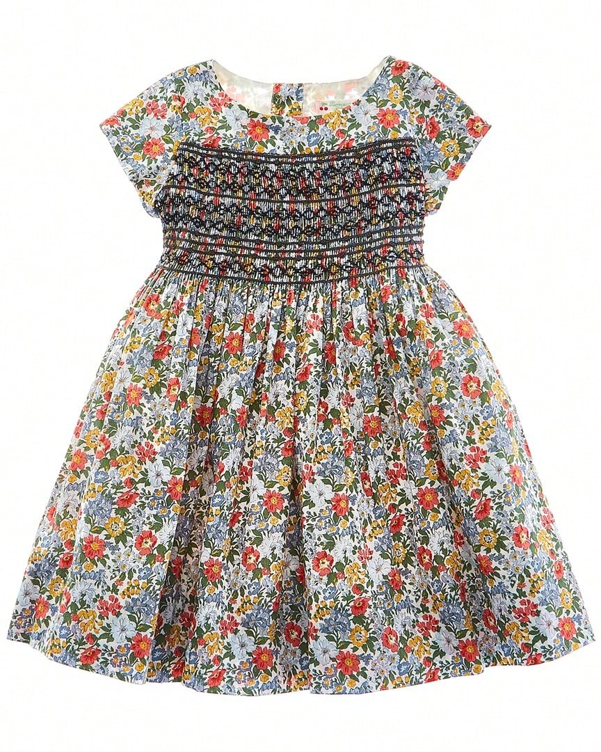 BONPOINT Smocked Dress - trắng - Xem 1