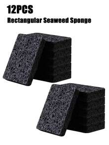 1-12 块黑色海绵、厨房不粘油洗碗刷、耐用聚氨酯洗碗海绵块，用于厨房清洁、洗碗布、锅擦魔术湿巾、厨房、浴室、家居、家居用品、家庭清洁、母亲节、厨房清洁、碗刷、锅刷、魔术擦拭、家用高、母亲节、母亲节礼物、婚礼季、毕业季、送给家人和朋友的礼物