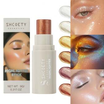 1 支高光腮红修容棒，妆效自然，易于日常使用