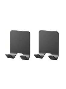 2pcs Plastic Manual Razor Holder Hooks, Self-Adhesive No Drill Stronghold Razor, Clothes, Umbrella Organizer Back To School