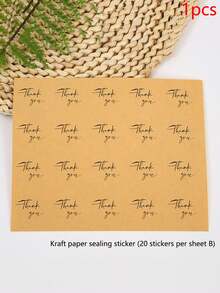 10pcs Kraft Paper/White Card Printed Golden Thank You Cards, Folding Greeting Cards, Kraft Paper Envelopes, Seal Stickers, Multiple Styles And Colors Available,Christmas - Multicolor - View 11