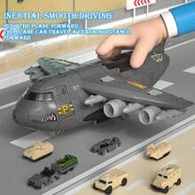 Children's Educational Toys Can Store Military Transport Tanks And Aircraft Model Toys Boys Fighter Planes Simulate Military Base Scenes Parent-Child Interactive Toys Intelligence Development