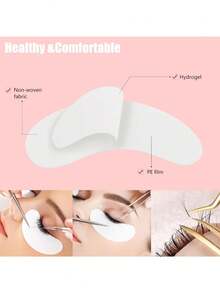 200/100/50/25/10对睫毛延长凝胶贴片套装，天然水凝胶，适用于美容化妆面膜套装用品眼膜垫美容工具 - 彩色 - 查看 5