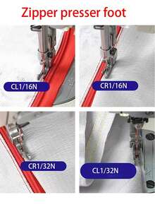 4pcs/Set Narrow Foot Presser Set, Suitable For Knits And Lightweight Fabrics - Sewing Machine Accessories With Left/Right Edge Guides - Silver - View 6