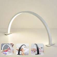 1PC USB LED Nail Lamp For Desk, Black&White Half Moon Lamp With Cool White,USB Plug- In Model,Desk Lamp For Nail Tech, Lash Extensions, Facial Spa, Manicure - Multicolor - View 11