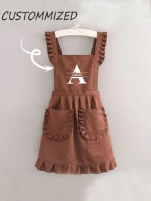 1pc Customized Printed Stylish Apron, Women's Elegant Customized Printed Apron, Waterproof And Stain Resistant, Apron Cute Lace Skirt Apron, Black Stain Resistant Apron, Sleeveless Apron, For Home, Kitchen, Nail Shop, Cooking, Baking, Nail Salon, Women Work Uniform, Coffee Smock, Home Cooking Clean Sleeveless Bib Apron, Multi-Functional, Ornamental, Breathable, Cute, Soft, Adorable, High-Quality, Vintage, Custom, Her, School Students, Girlfriend, Daughter, Kitchen, Warm Ambience,Xmas Decoration,Elegant Living ,Travel Organizer - Multicolor - View 17