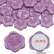 CYFUN DESIGN 20/25 PCS Eucalyptus Pattern Real Wax Sealing Stickers Self-Adhesive Wedding Invitation Envelope Seal Stickers For Decorating Wedding Invitations, Gifts,Back To School,School Supplies