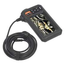 Brillo Ajustable Industrial HD 1920 x 1080P Digital Borescope Set, Endoscopio Industrial Impermeable Lente de 8mm Endoscopio Industrial Cámara de Inspección con Pantalla IPS de 4.3" y 8 LED para Mantenimiento de Automóviles inspección de tuberías de drenaje mantenimiento de equipos mecánicos - Imagen Giratoria: 180°, la pantalla soporta cambio de color blanco y negro - Negro - Ver 6