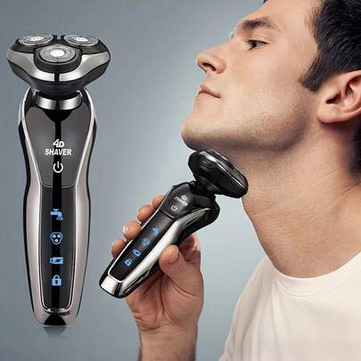 MIGUAN 1支电动剃须刀 | 男士USB充电便携式剃须刀，带鼻毛修剪器，不锈钢刀片带来顺滑剃须体验，符合人体工学设计，快速充电，电池续航时间长，易于清洁