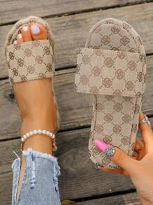 Women's Fashion Outdoor Strap Thickened Sole Anti-Skid Lightweight Embroidered Slide Sandals