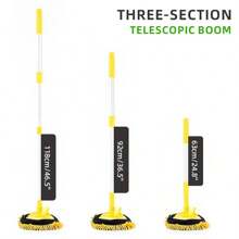 3 Section Car Wash Mop Head Microfibre Telescopic Cleaning Brush Wash Cleaner