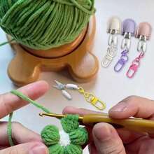 Mini Crochet Scissors Set With Protective Case, Keychain And Storage Box - Suitable For Crochet, Embroidery, Knitting And Cross Stitch, Metal Material, Perfect Gift For Crochet Lovers And Ideal Sewing & Knitting Accessory - Multicolor - View 10