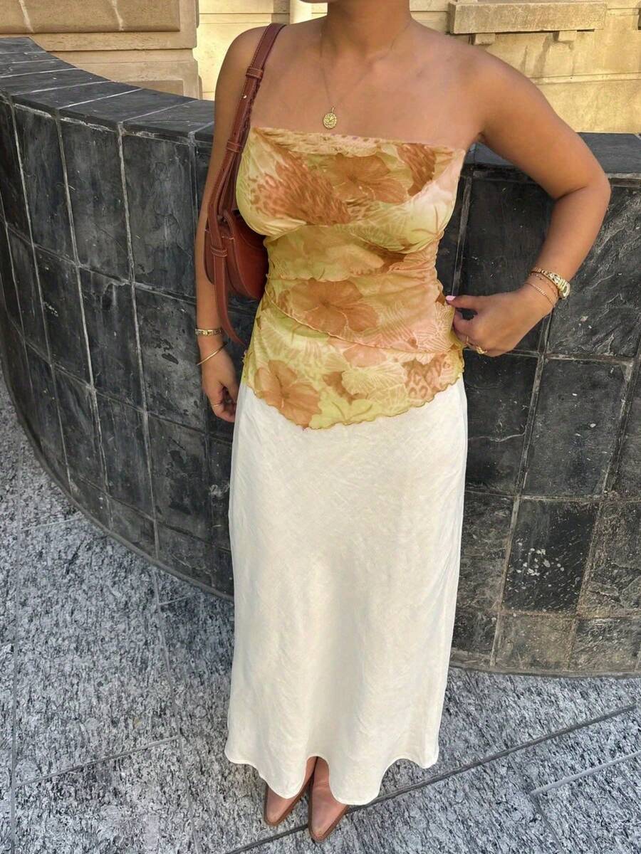 Elevate Your Style With Our Women's Strapless Tops In Vibrant Colors And Sizes For Every Body Shape - 黃色 - 查看 1