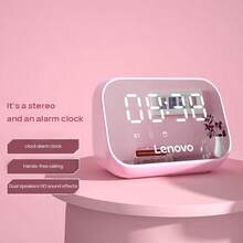 Lenovo 迷你藍牙音箱TS13 鏡面鬧鐘音箱 HIFI立體聲 全頻大喇叭音箱 方便攜帶 高清通話麥克風 持久續航（綠色） - 綠色 - 查看 2