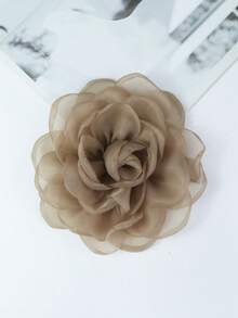 Handmade Exaggerated Multi-Layer Rose Tulle Flower Brooch, Hair Clip, Hat, Clothing Decoration For Women - Camellia - View 4