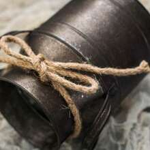 1 Pieza Jarra de leche de estilo europeo, balde retro de lata antigua, balde de flores, maceta, jarrón para decoración