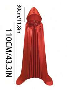Mantello da adulto per Ognissanti, mantello della morte in tessuto colorato, mantello di demone mago, veste da mago medievale, mantello del Grim Reaper, accessorio da bar e discoteca, costume da festival
