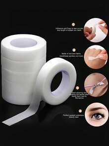 6 Rolls PE Eyelash Extension Tape, 9M Mini Transparent PE Tape, Under Eye Lash Tape, Makeup Kit/Lash Tools