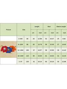 Sudadera con capucha de fútbol para bebé, con bordado de perro de rugby, cuello redondo, ropa informal de invierno y otoño - Naranja - Ver 10