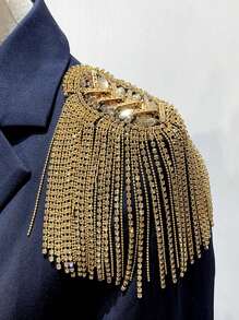 1pc Fashionable Versatile Exquisite & Elegant Tassel Epaulette Accessory Jewelry For Men, Suitable For Business & Daily Wear