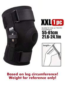 1pc- Adjustable Compression Knee Brace With Side Stabilizers & Patella Gel Pad For Knee Support, Knee Pad With Detachable Metal Strip Support, For Men & Women, Knee Support For Running, Workout, Daily Life ! (Black) - Black - View 17