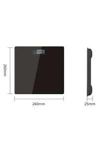 Báscula de baño de peso digital Tecnología de pasos de báscula inteligente con LCD fácil de leer, báscula digital perfecta para el hogar de hasta 400 libras, báscula de peso de alta precisión en negro - Negro - Ver 10