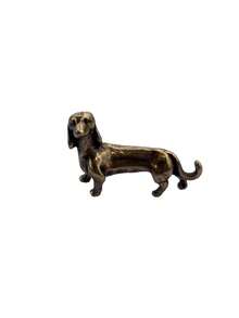 Cirelle 1 件铜合金迷你腊肠犬雕像，3D 金属模型腊肠犬猎犬装饰，适用于家居装饰、书桌、架子、电视柜、橱柜、办公桌、展示窗、酒吧、派对、节日、生日礼物、摄影道具 - 彩色 - 查看 10