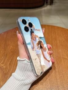 Étui de téléphone personnalisable en TPU transparent, impression de nom personnalisée, motif floral, étui de protection en silicone transparent avec couvercle d'objectif de caméra, compatible avec Apple X/8P/11/12/13/14/15/16E/PRO/PRO MAX, Honor/A06/A26/A56/A36, convient comme cadeau et usage quotidien, mignon, simple, amusant, personnalisé, unique, mode, meilleur ami/couple/cadeau d'anniversaire/cadeau pour ami - Transparent - Voir 5