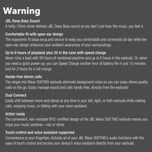 JBL Wave 300 TWS True Wireless In-Ear Bluetooth Headphones In Charging Case - Wireless Earbuds With Integrated Microphone, 26 Hours Of Playback, - Black - View 7